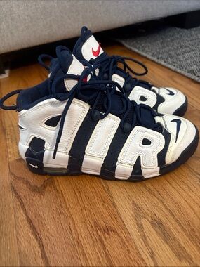 Nike Kids Navy, White & Red AIR Olympic uptempo